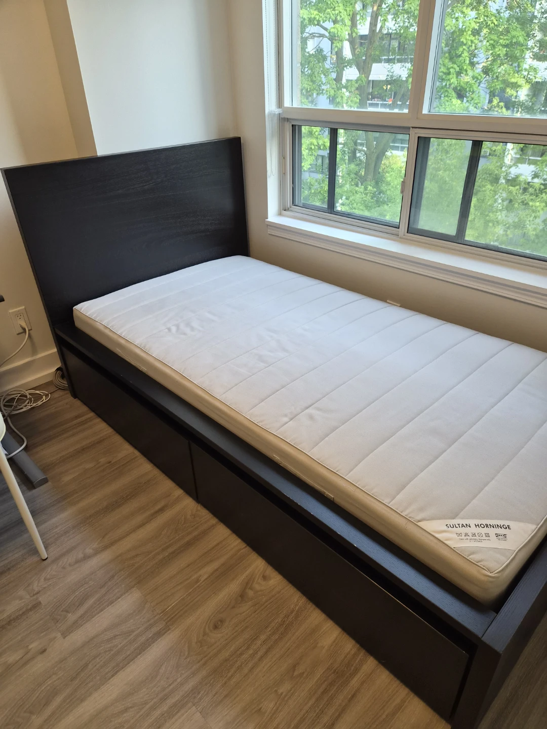 IKEA Single Bed Frame and Mattress - photo 2