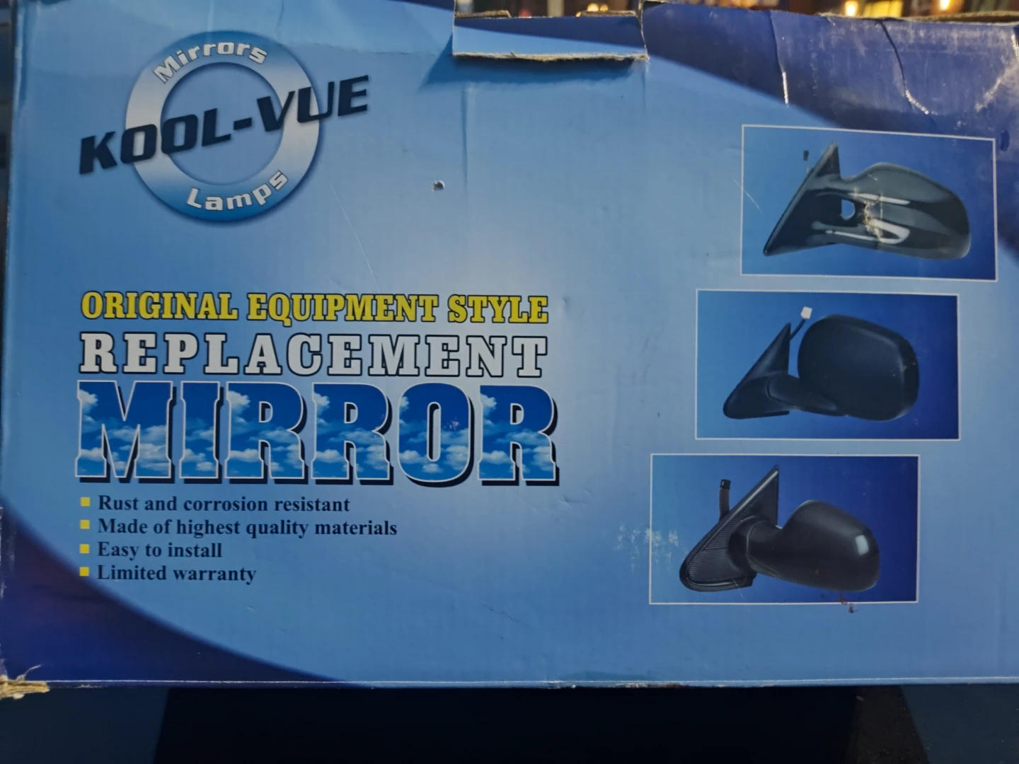 Brand new passenger side replacement mirror