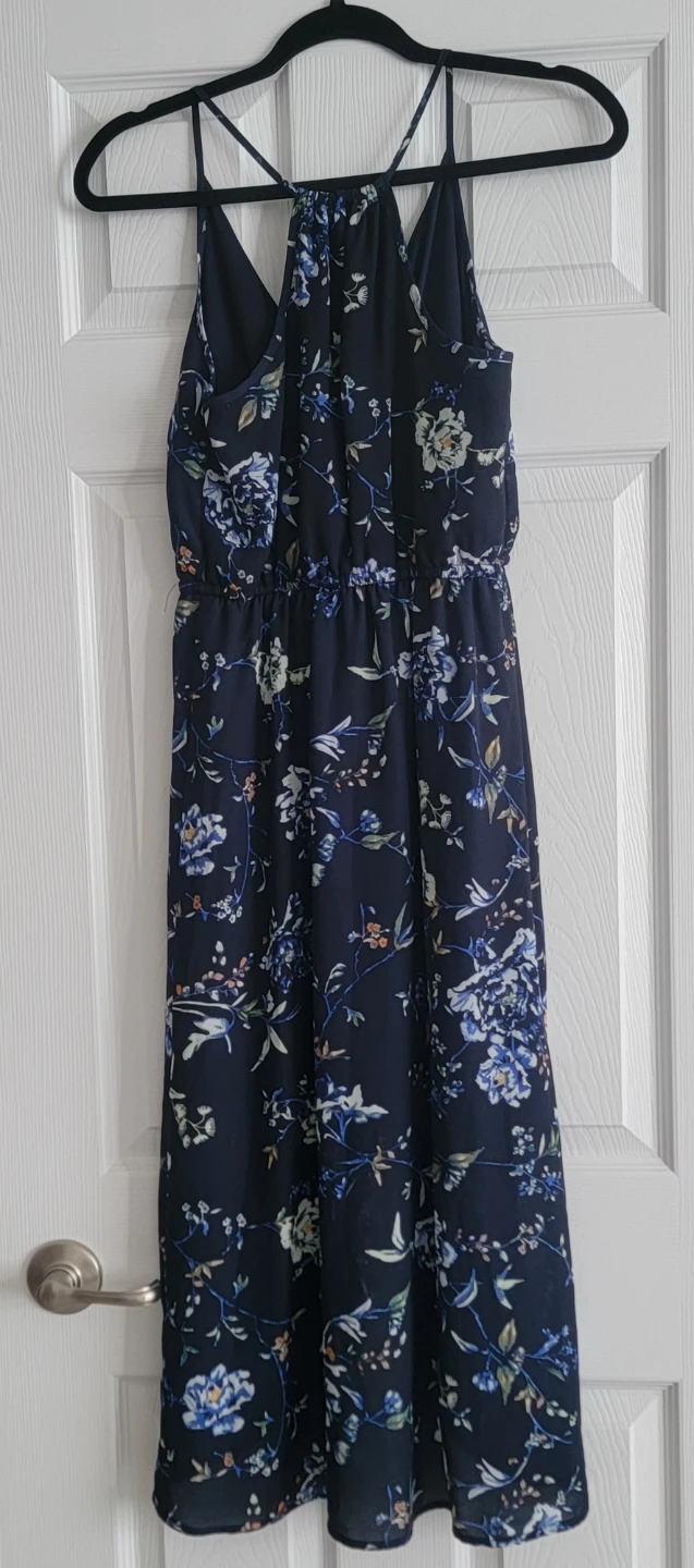 Navy Floral Maxi Dress - photo 2