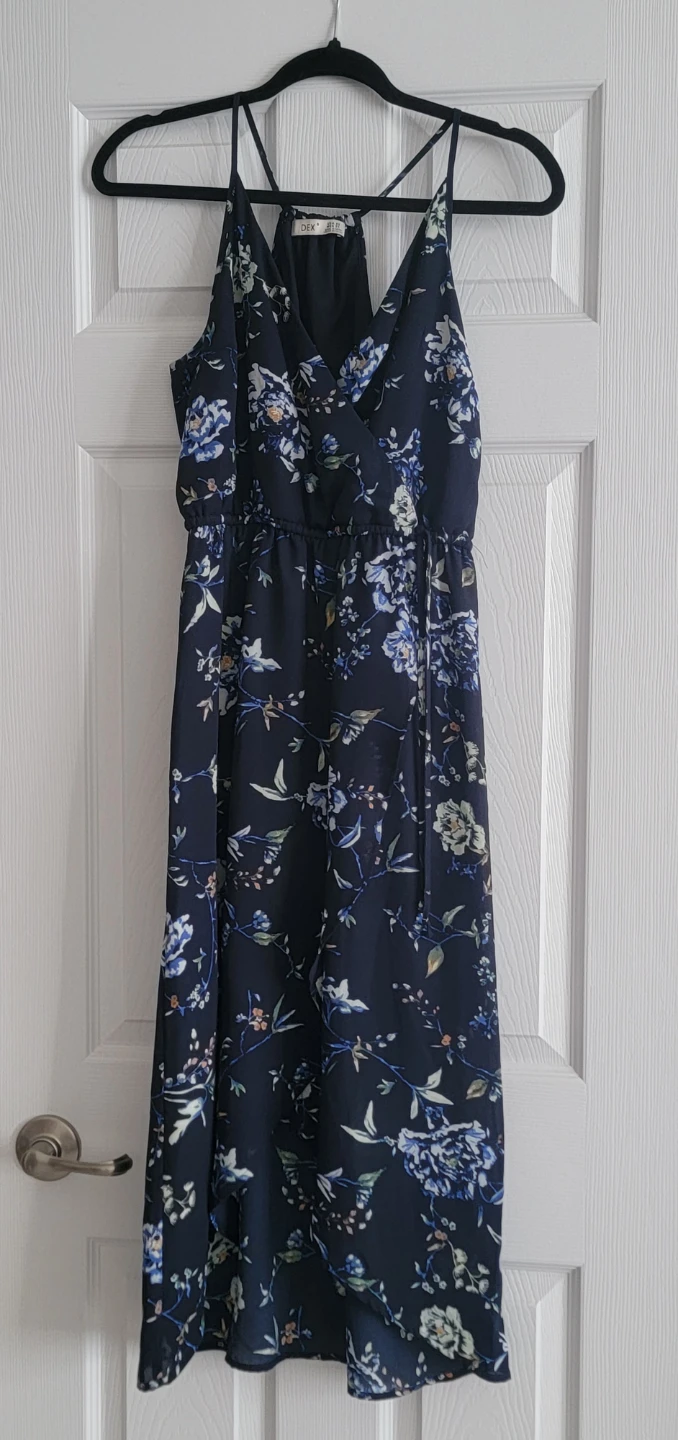 Navy Floral Maxi Dress - photo 3