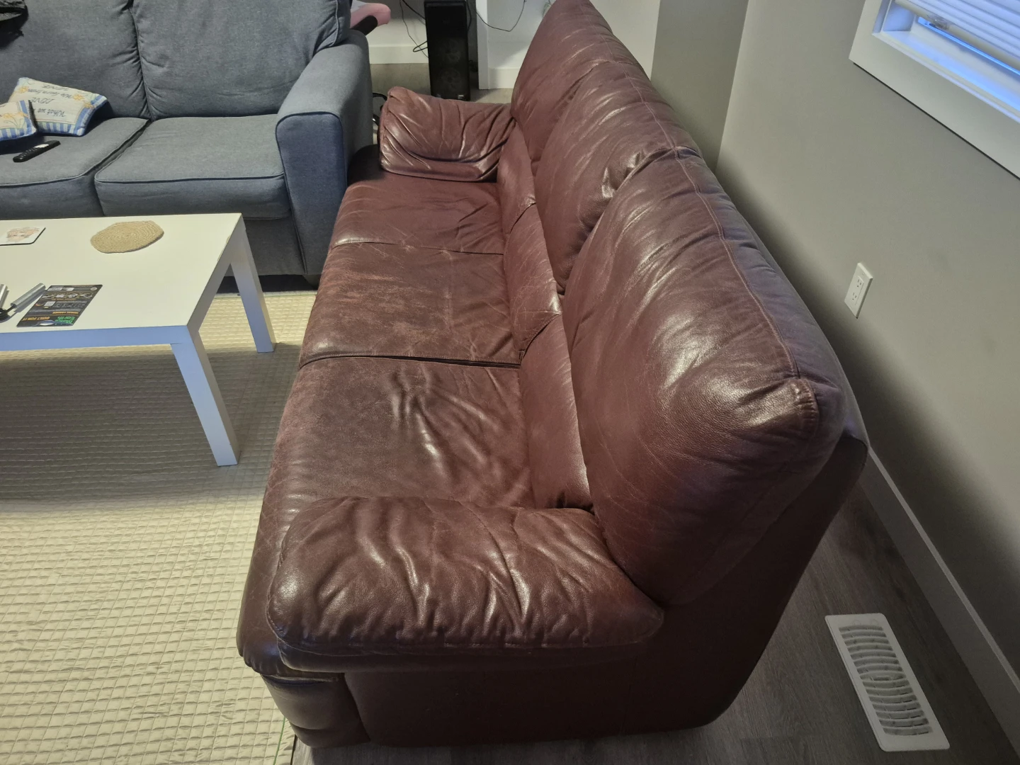 Brown Leather Sofa - photo 3