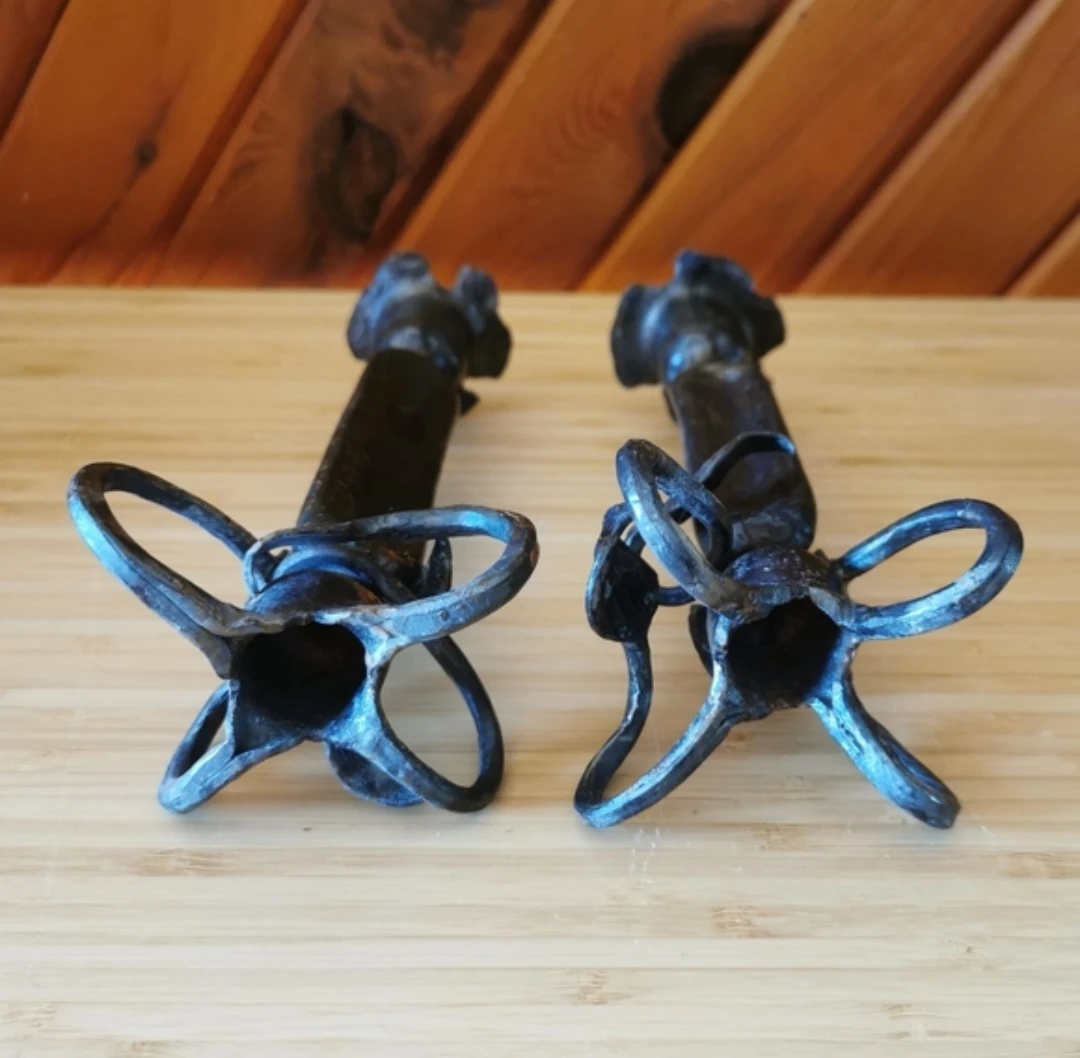 Vintage Brutalist Style Sculptural Candleholders - photo 5