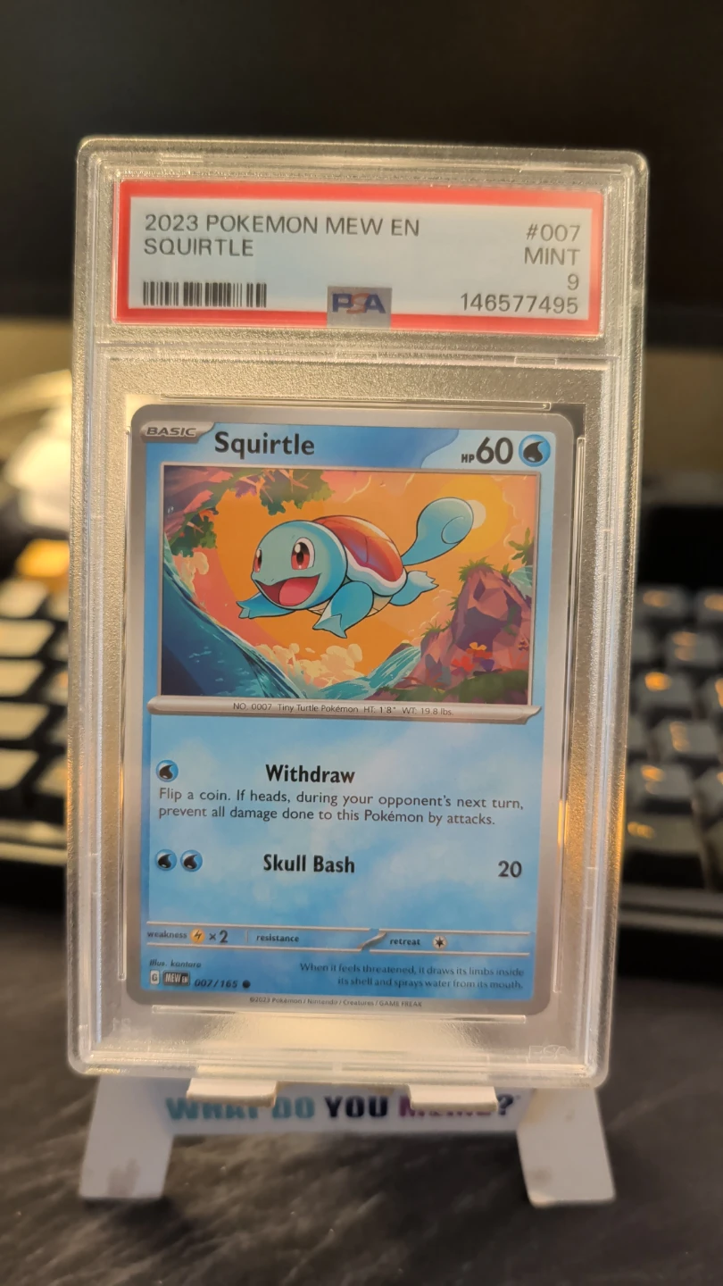 Pokemon Squirtle Card #007 PSA Mint 9