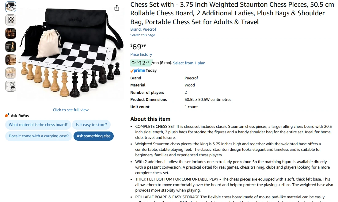 Weighted Chess Set with 3.75 Inch King - photo 2