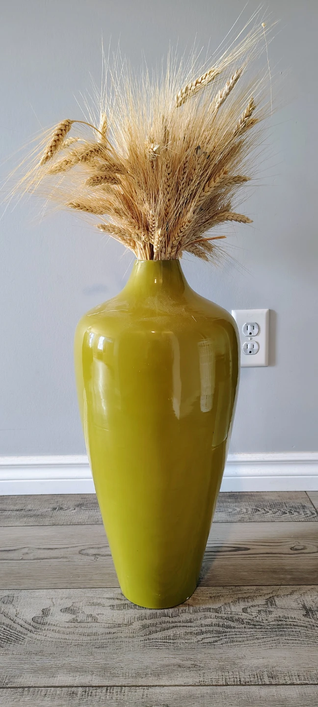 Almost New Wooden Statement Floor Vase – Beautiful Home Accent!