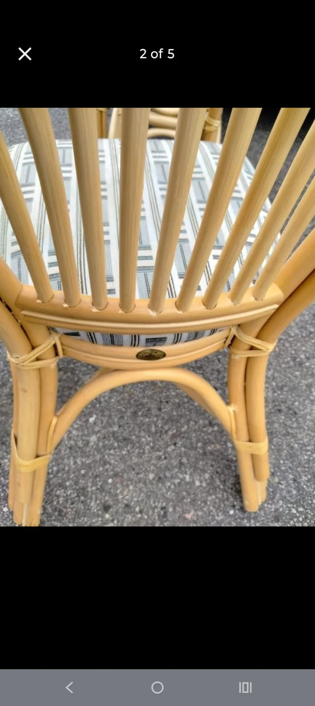 80's Retro 3-Piece Boca Rattan Wicker Set Table - photo 4