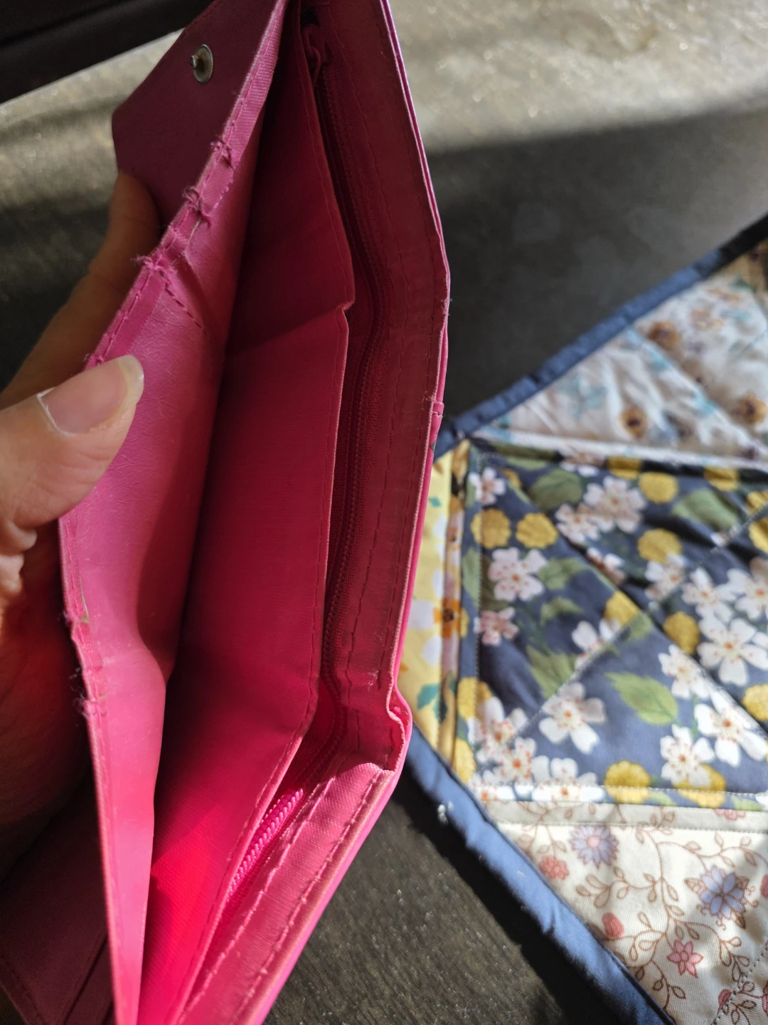 Pink Floral Trifold Wallet - photo 3