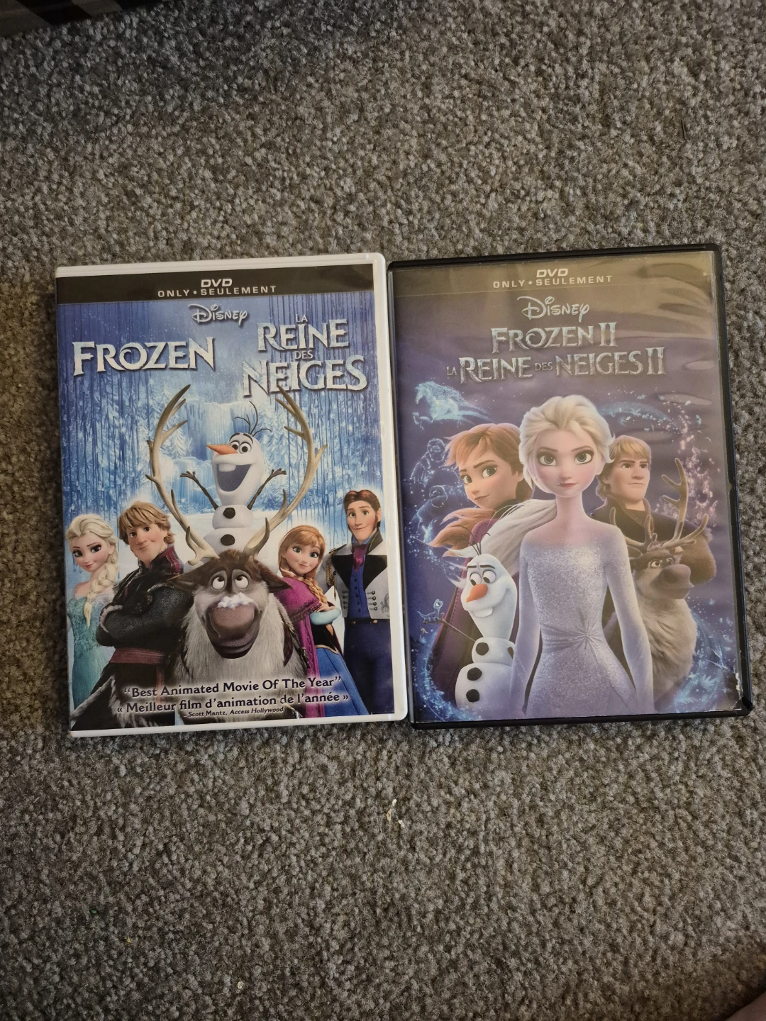 Disney Frozen & Frozen II DVDs