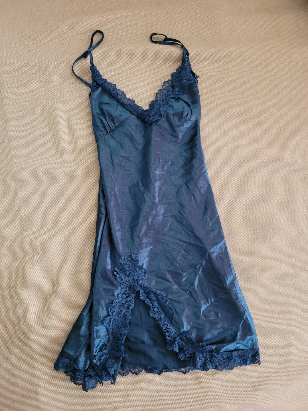 Women's Satin Lace Slip Dress