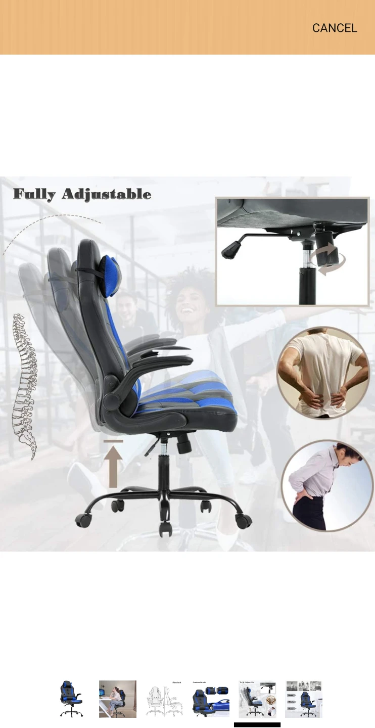 Blue Gaming Chair - photo 2