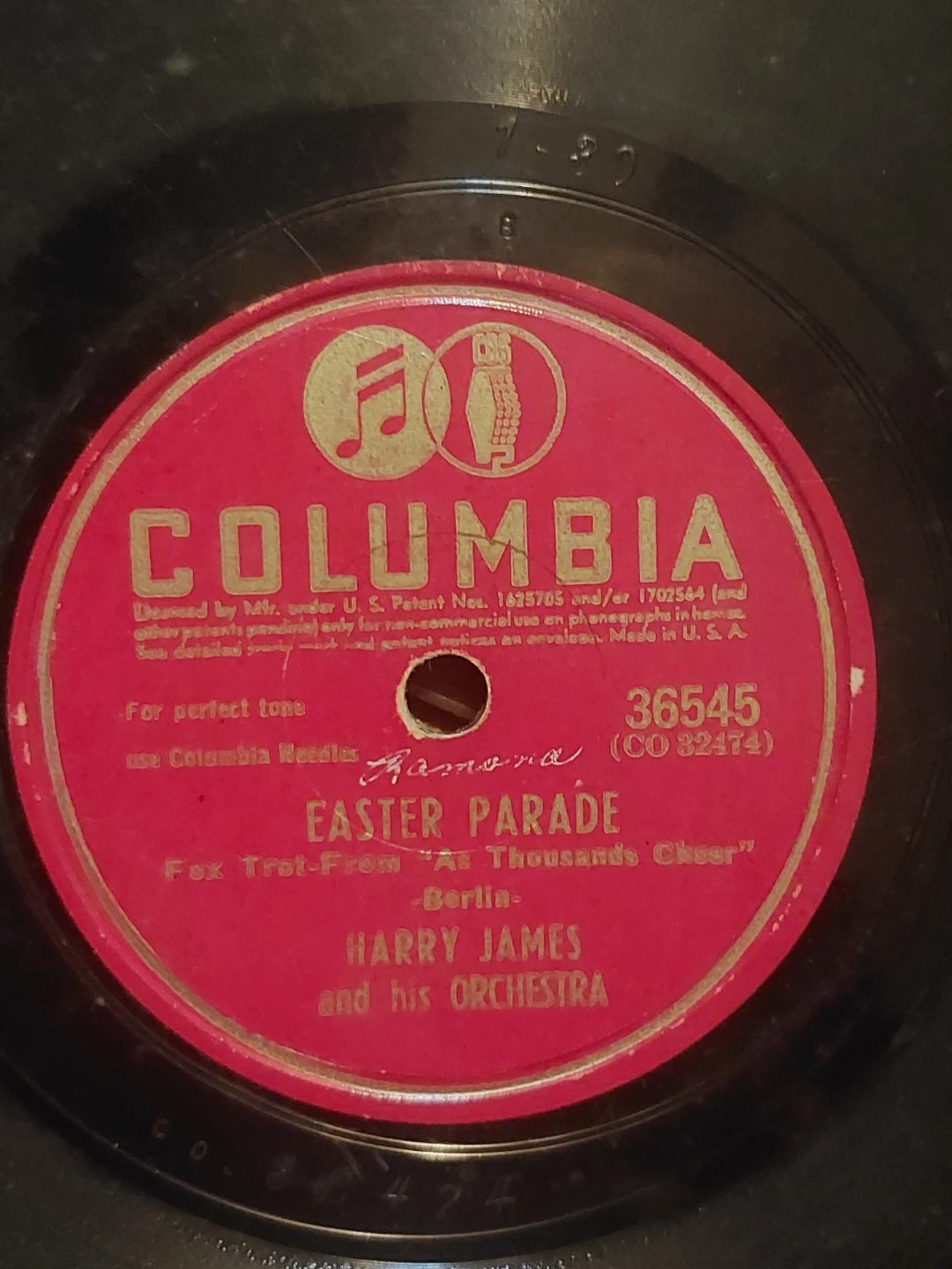 Columbia Records Harry James and His Orchestra 78 RPM Vinyl