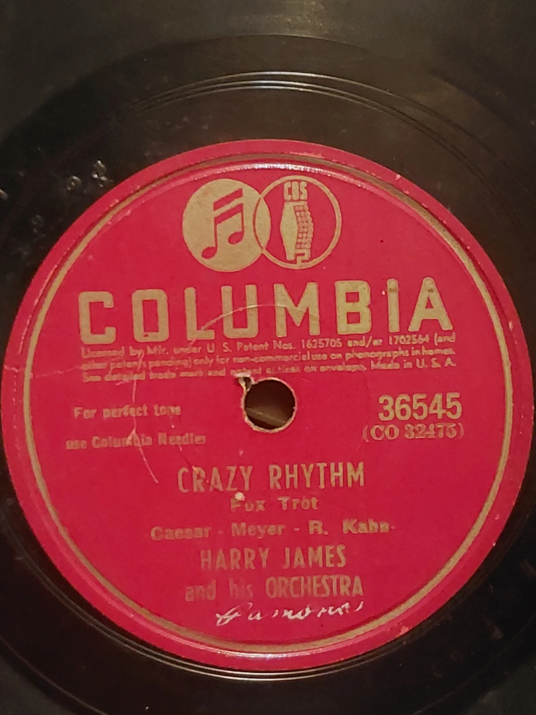 Columbia Records Harry James and His Orchestra 78 RPM Vinyl - photo 3