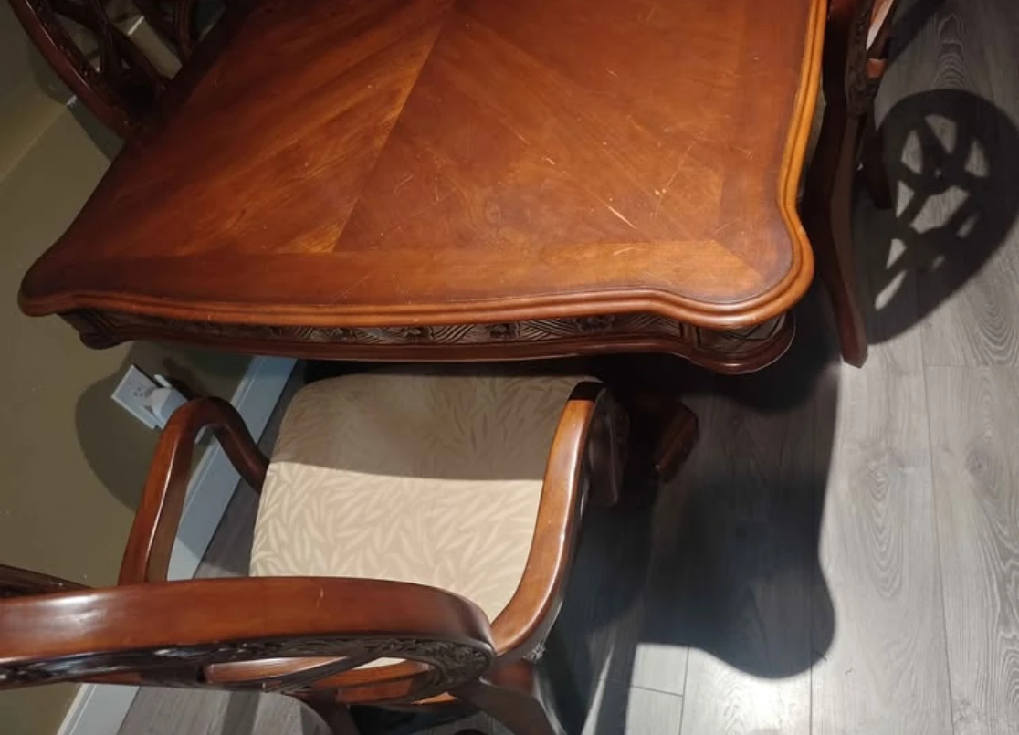 Wooden table set - photo 2