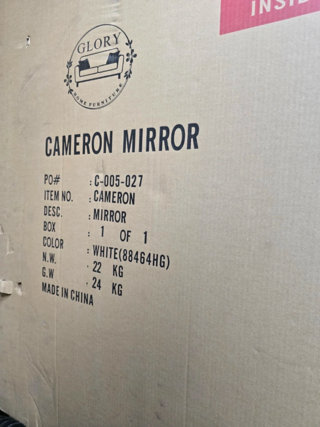 Brand new Glory Home Furniture Cameron dresser Mirror - photo 3