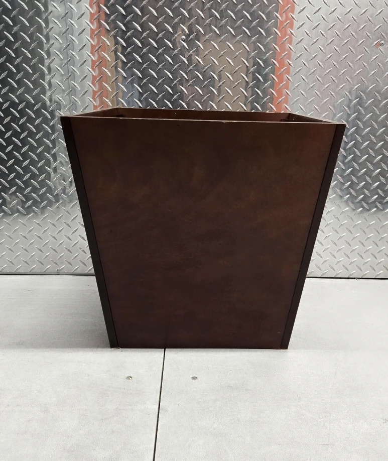 Modern Tapered Indoor Planter Storage Cube - Espresso