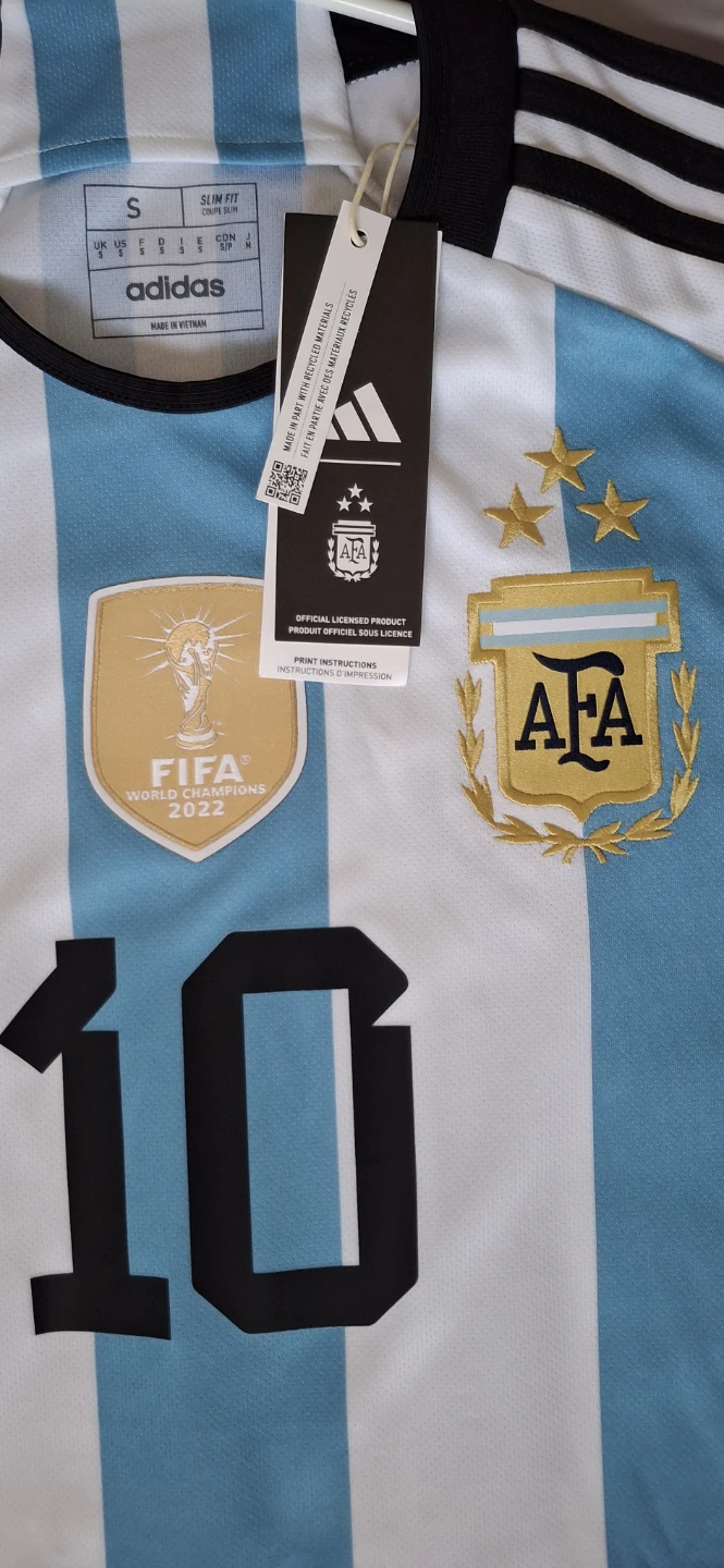 MESSI ARGENTINA 2022 HOME JERSEY 3 ⭐️ WC badge *BNWT* - photo 2