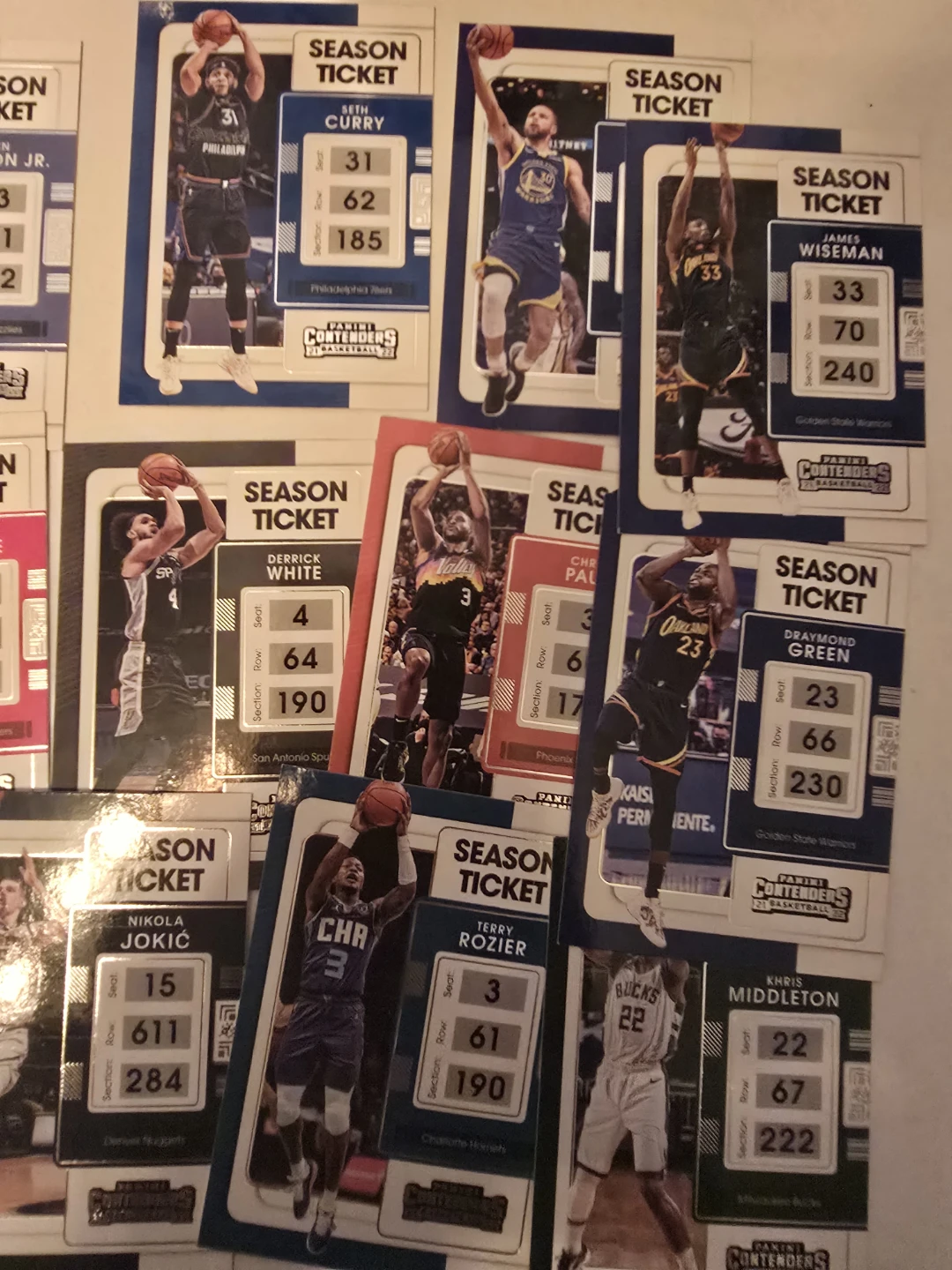 Panini Contenders Season Ticket Basketball Cards