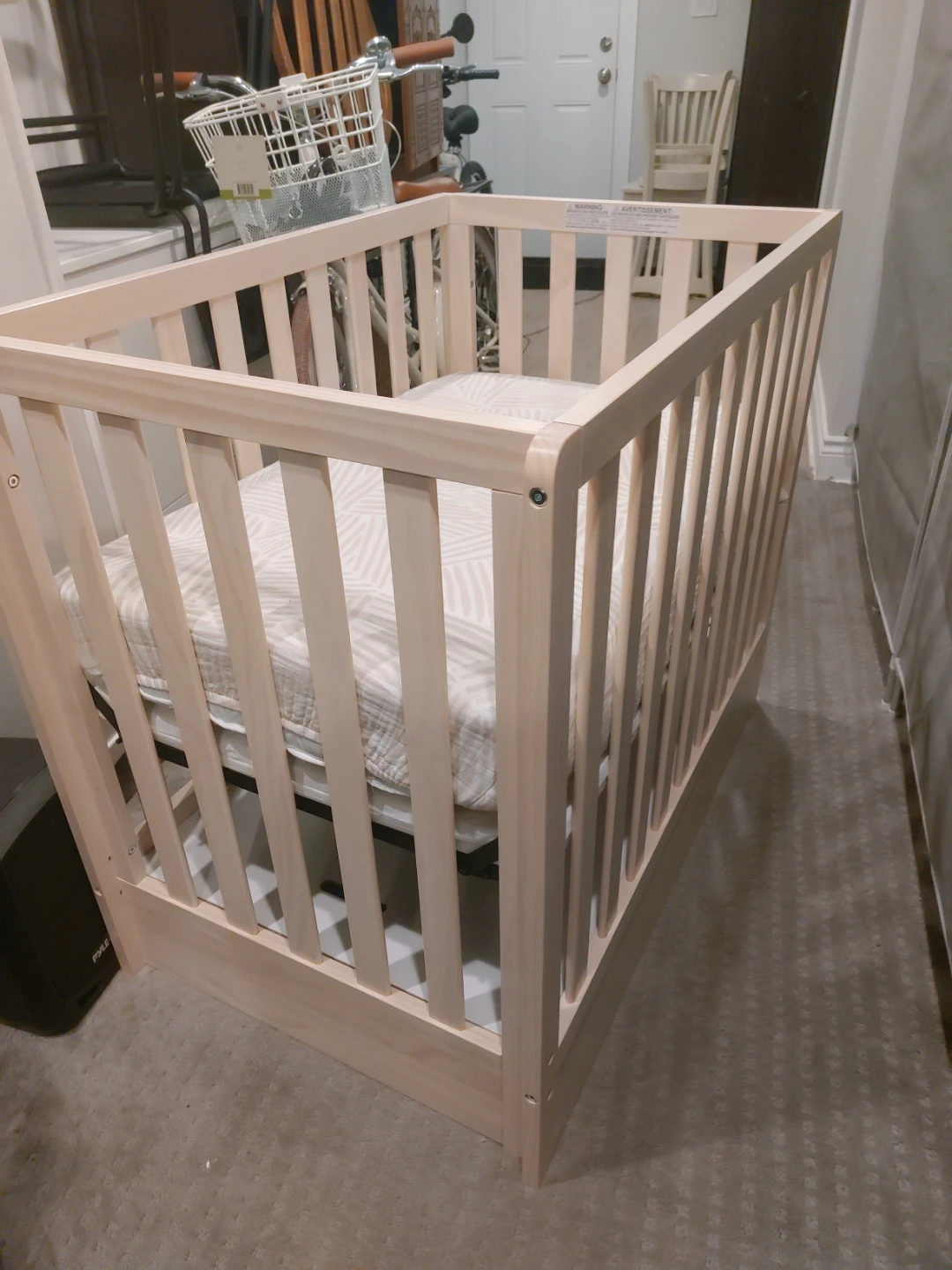 Wooden Crib with Drawers