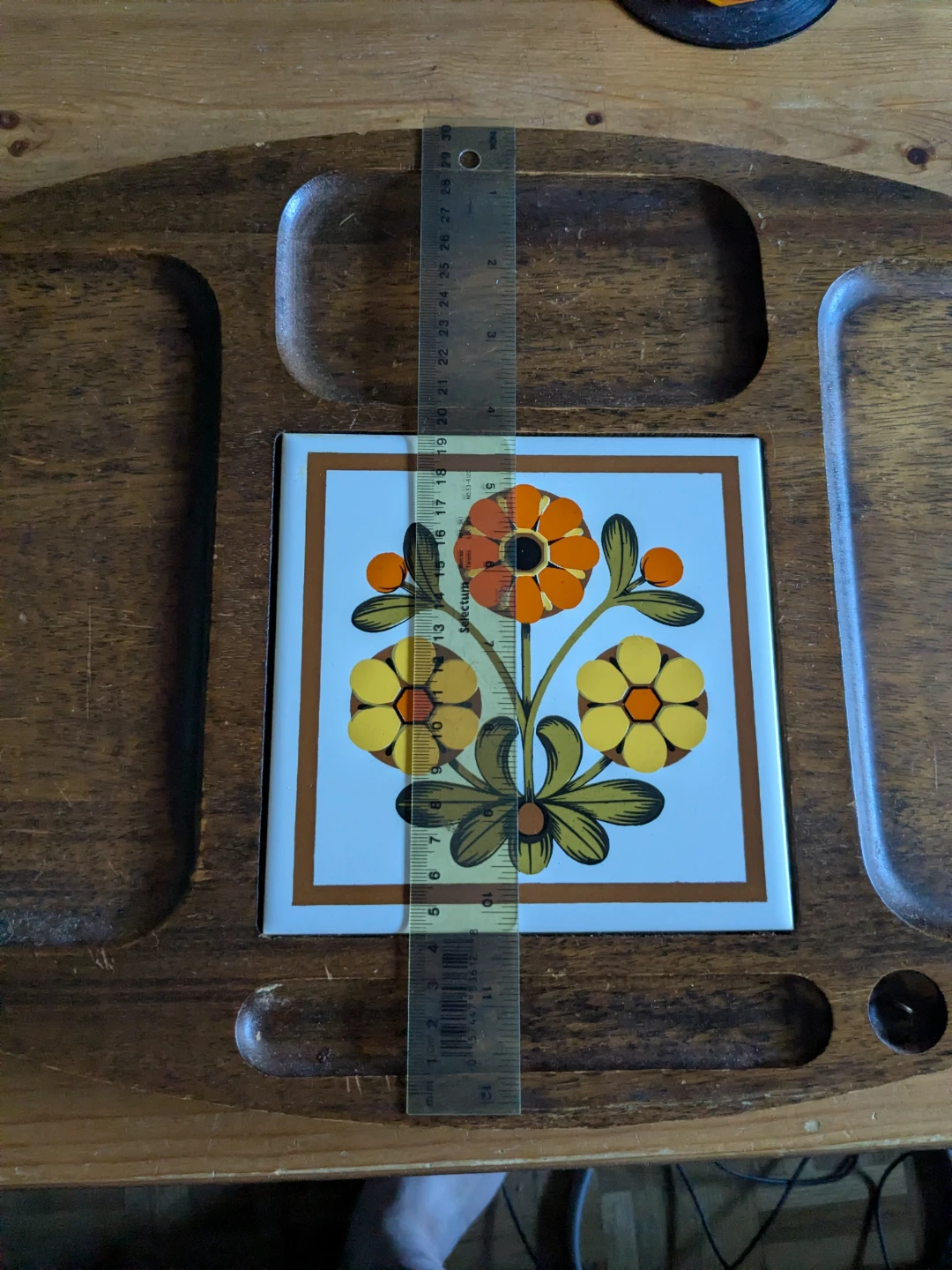 Gail Craft vintage 1970s wooden tray - photo 3