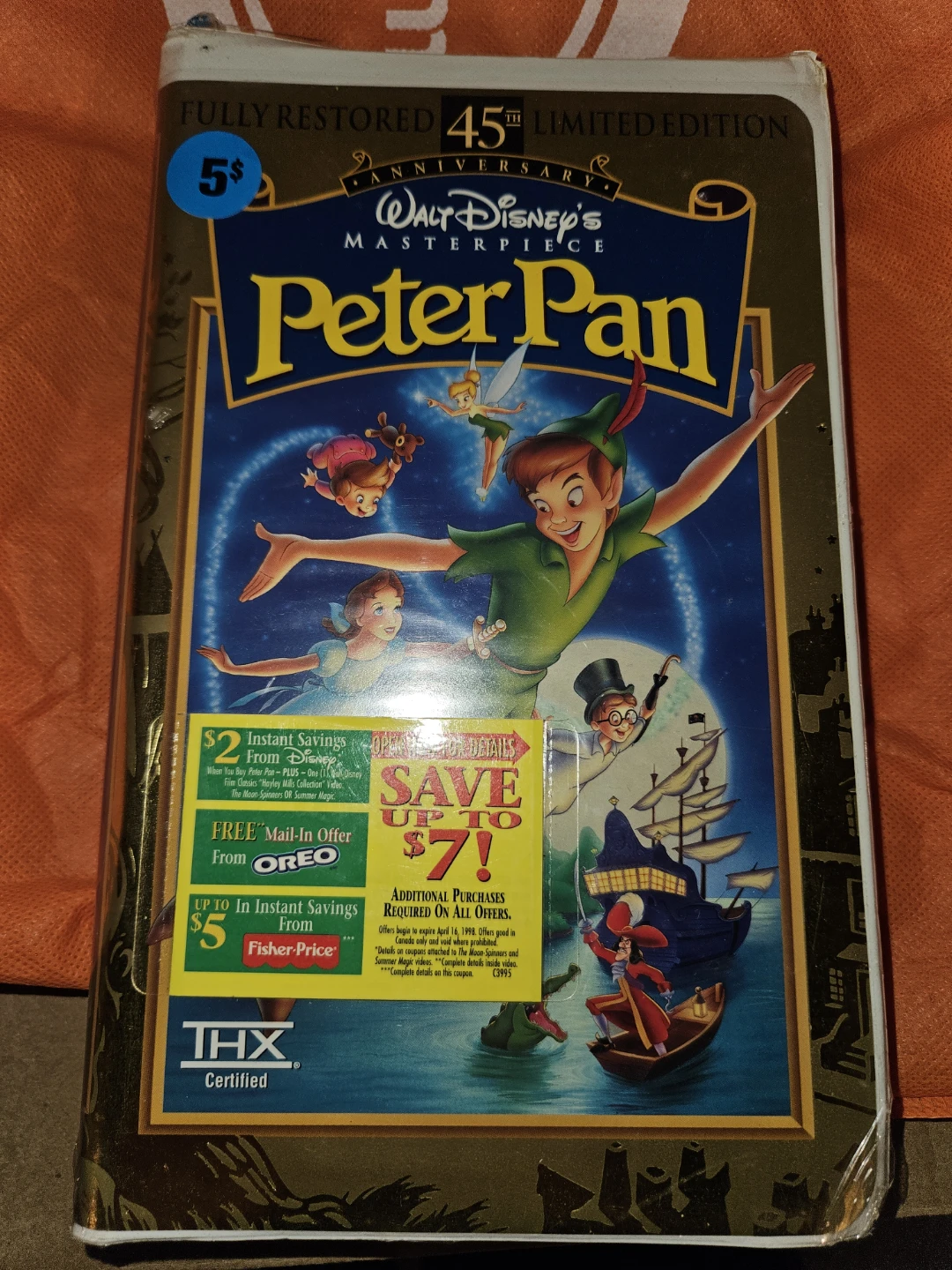 Disney's Peter Pan 45th Anniversary Limited Edition VHS