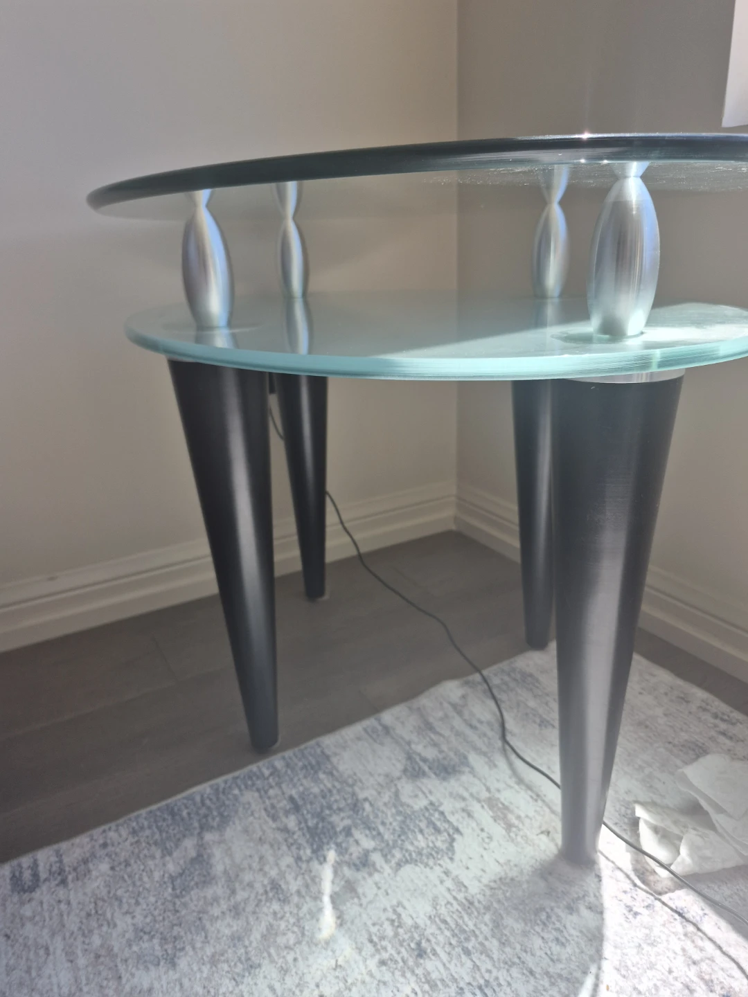 Modern 2-Shelf Glass Side Table - photo 3