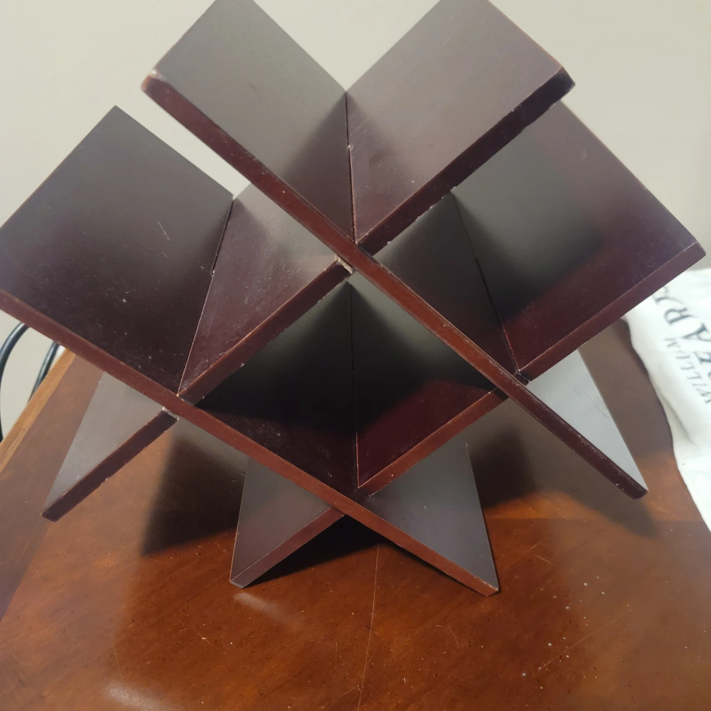 Dark Wood Wine Rack