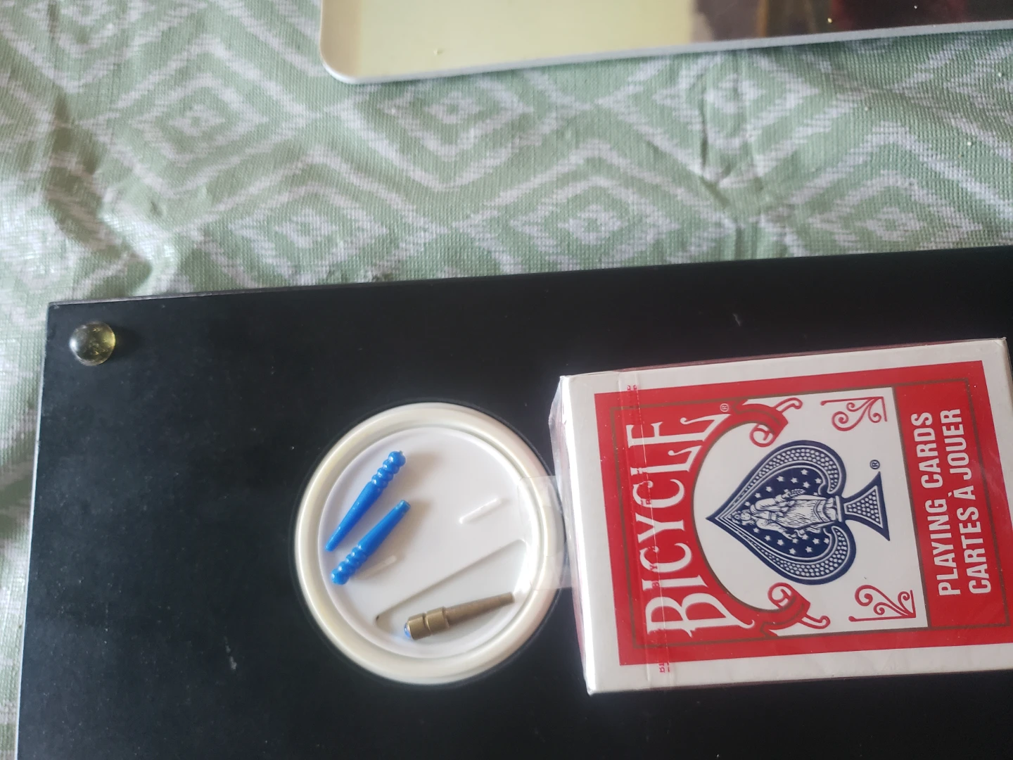 Wooden Cribbage Board with Bicycle Playing Cards - photo 2