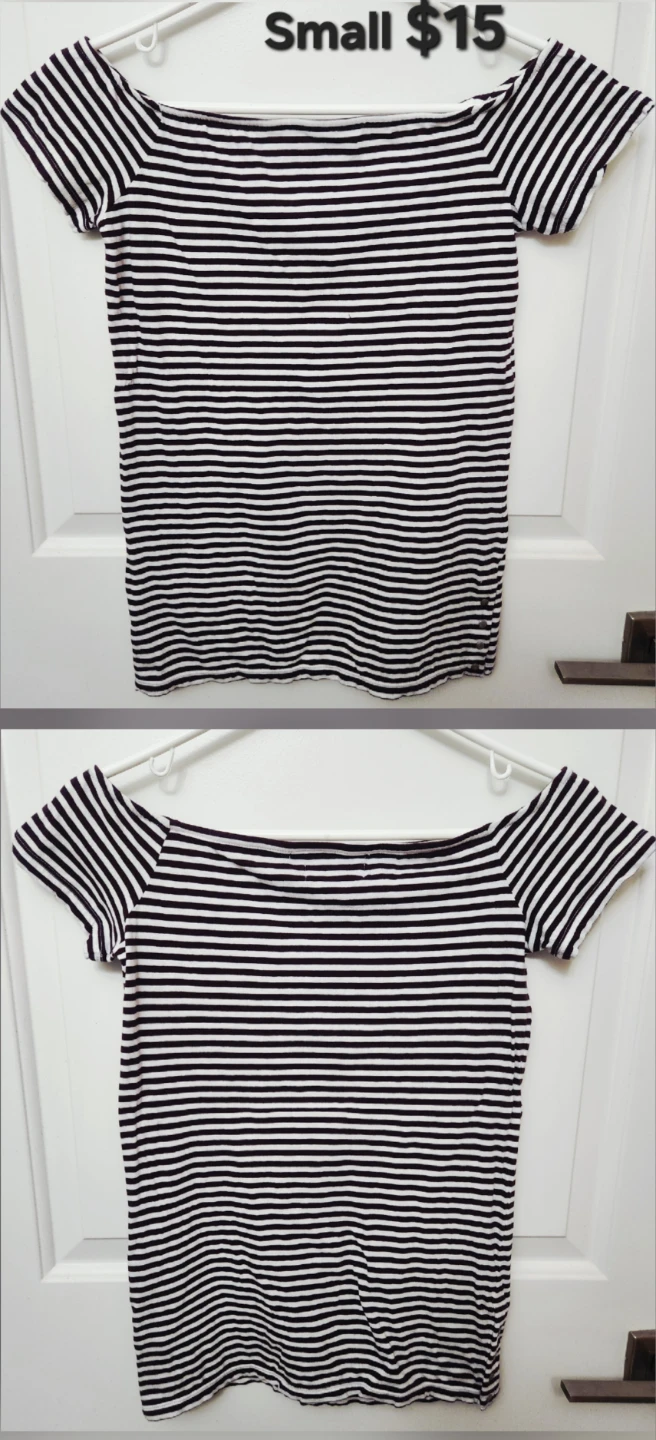 Small Striped Off-the-Shoulder Top
