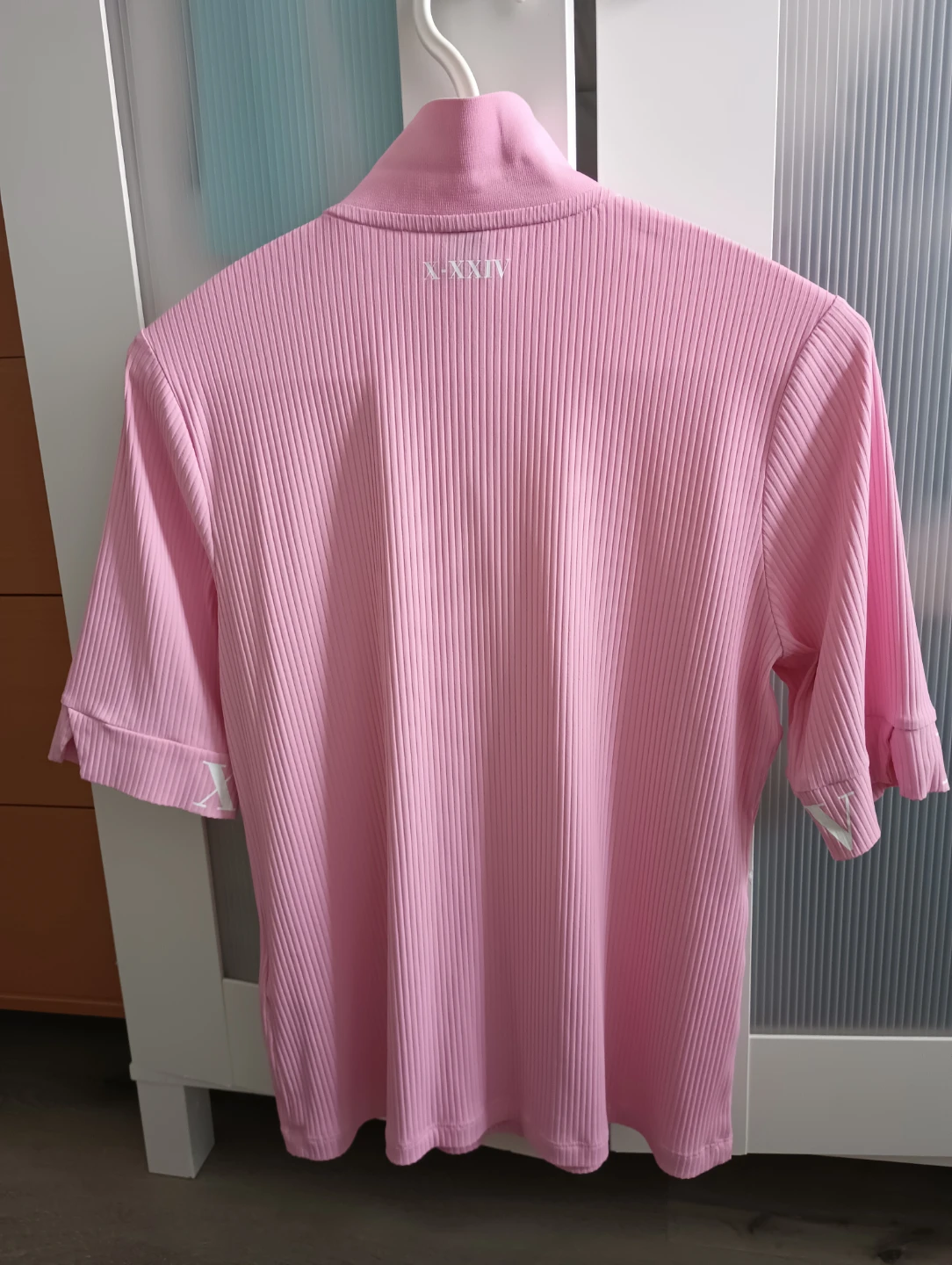 Oasis Pink Ribbed Polo Shirt