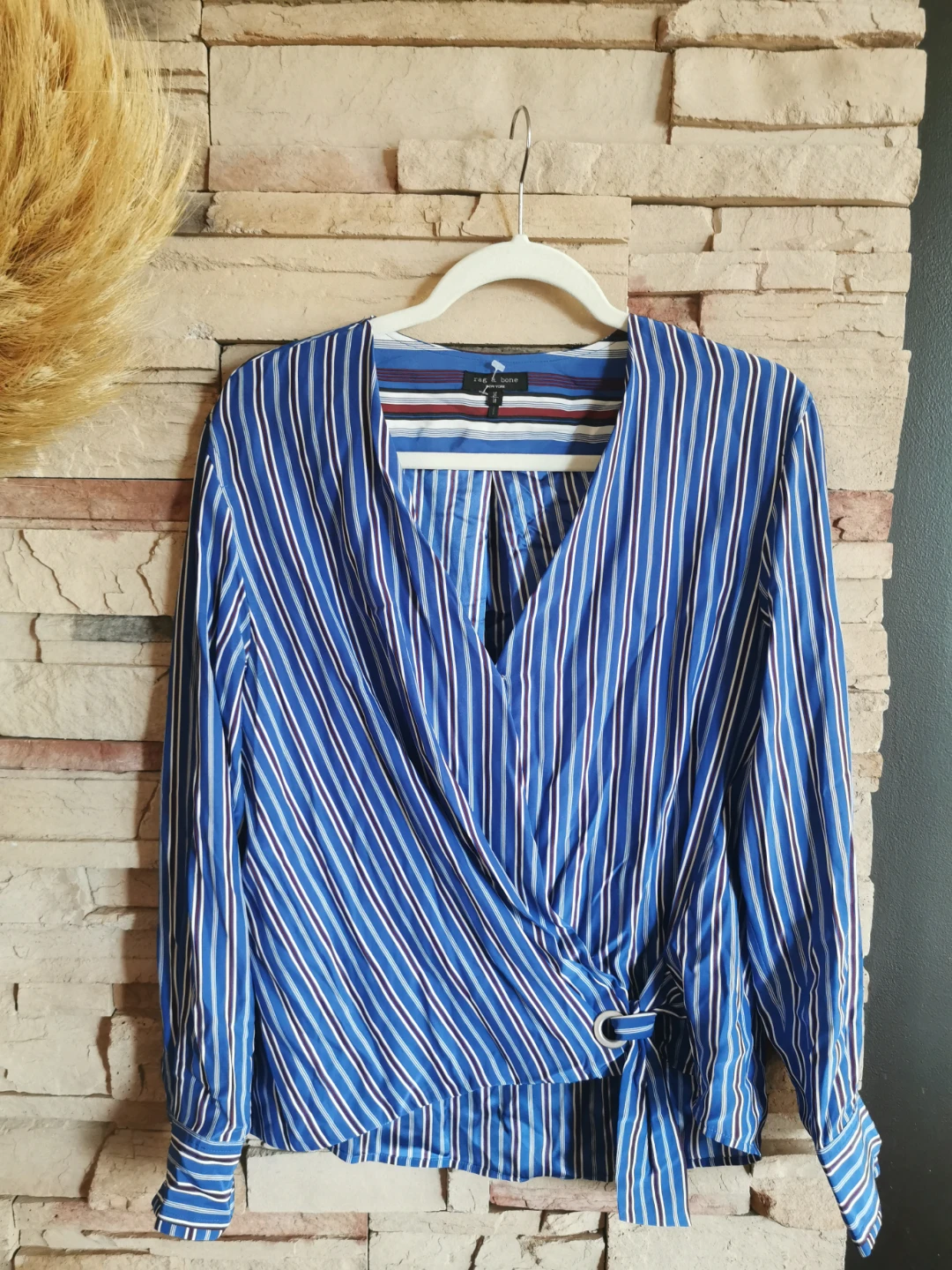 Rag & Bone Striped Wrap Top