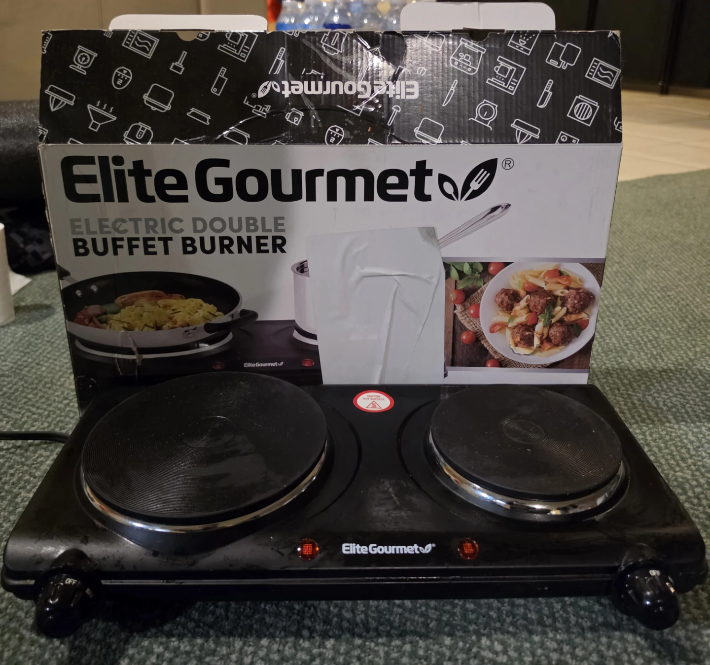 Elite Gourmet Electric Double Buffet Burner