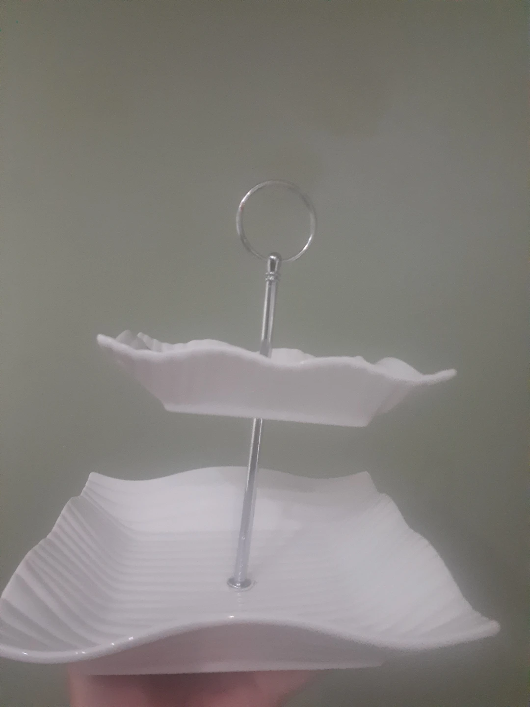 White 2-Tier Serving Stand - photo 2
