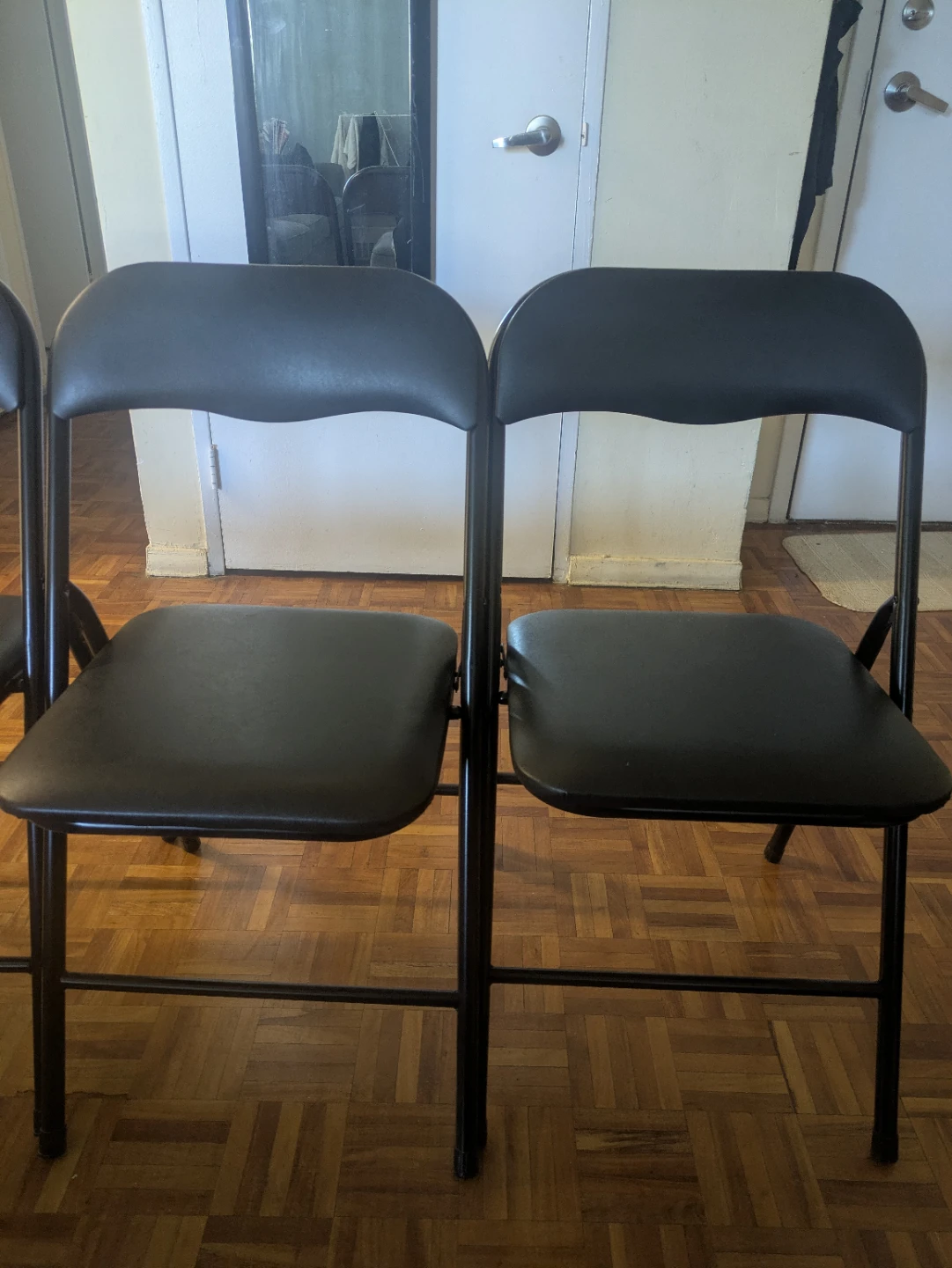 Set of 4 Black Folding Chairs