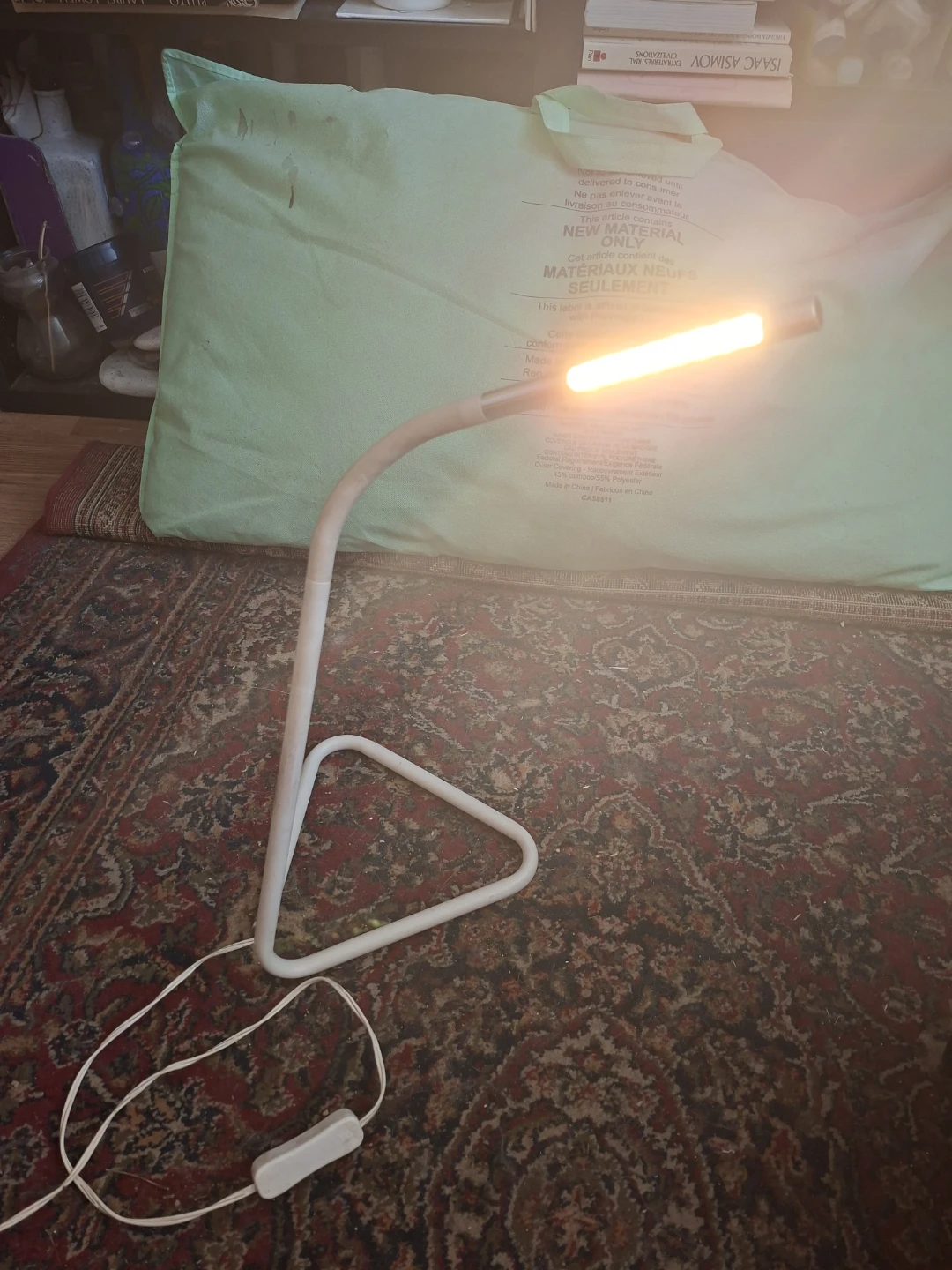 White Desk Lamp with Adjustable Gooseneck