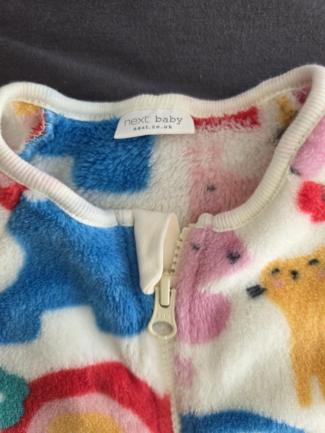 Next Baby Fleece Sleepsuit 0-6 Months - photo 2