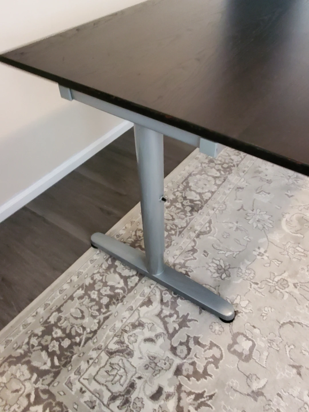 Adjustable Standing Desk - Black Top, Silver Legs - photo 2