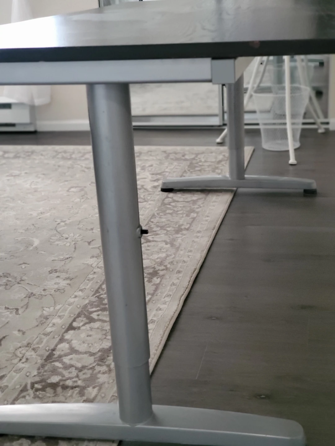 Adjustable Standing Desk - Black Top, Silver Legs - photo 3