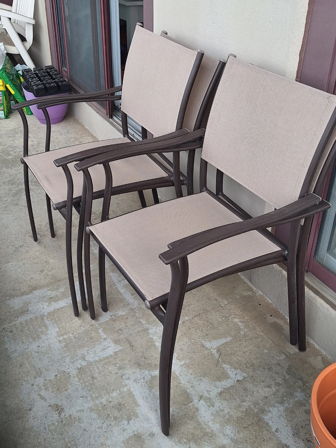 Set of 4 Patio Chairs - photo 2
