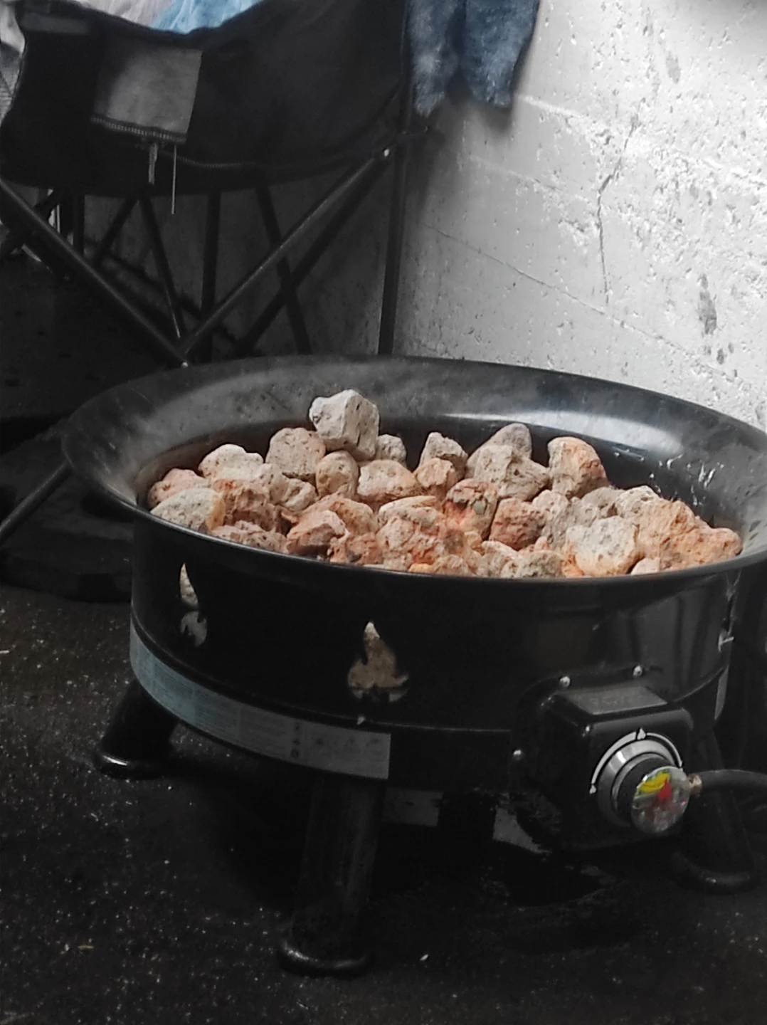 Propane Fire Pit with Lava Rocks