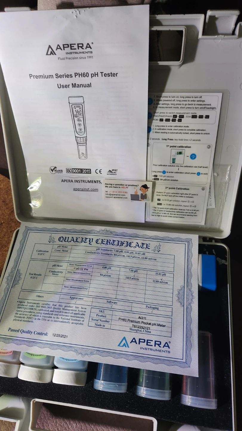 APERA PREMIUM LINE PH60 pH Tester Kit - photo 2