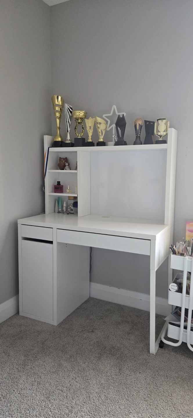White Hutch for Ikea desk