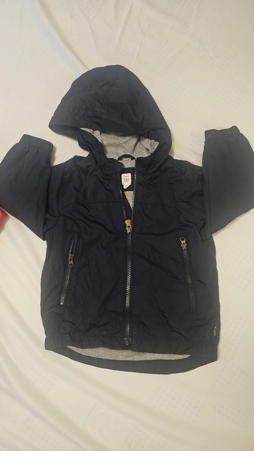 Gap Kids Hooded Jacket Red and Blue - photo 2