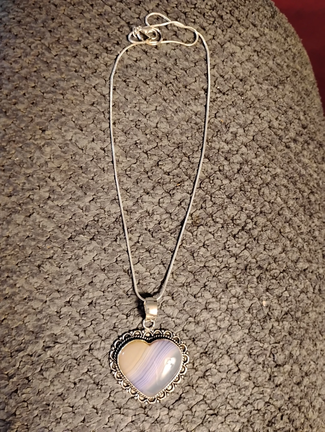 Purple Banded Agate Necklace