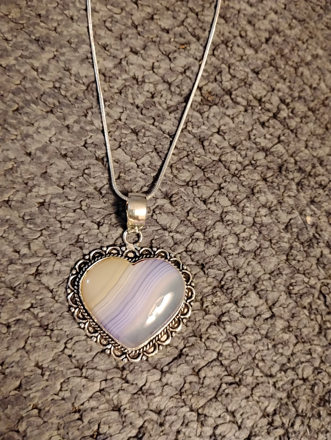 Purple Banded Agate Necklace - photo 2