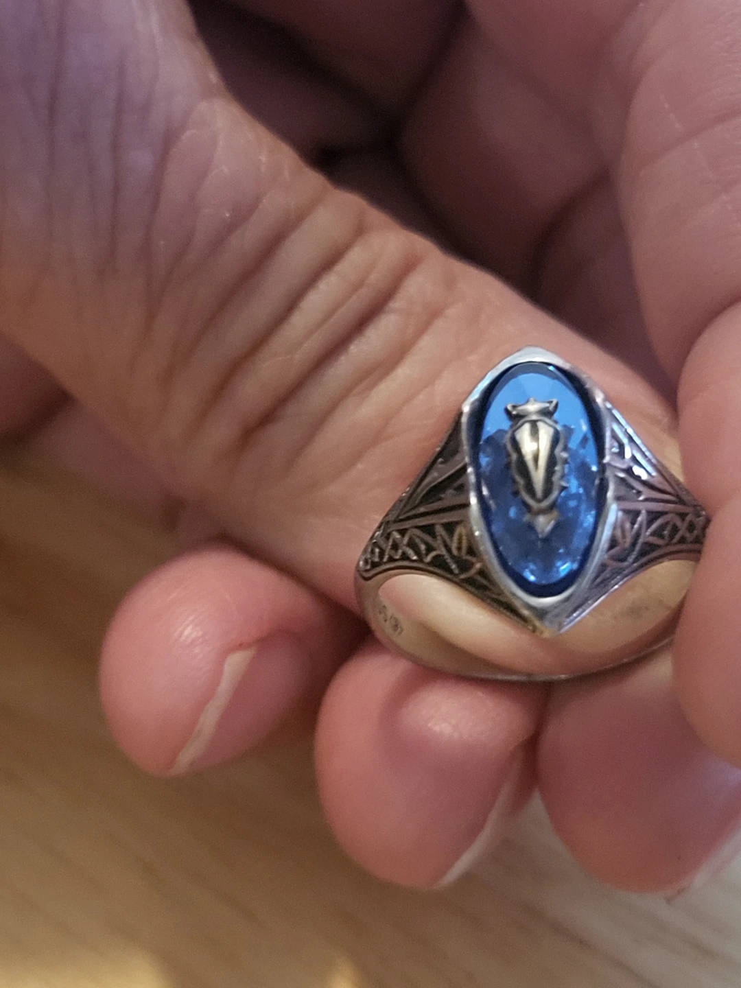 Argentus Sterling Silver Blue Stone Ring