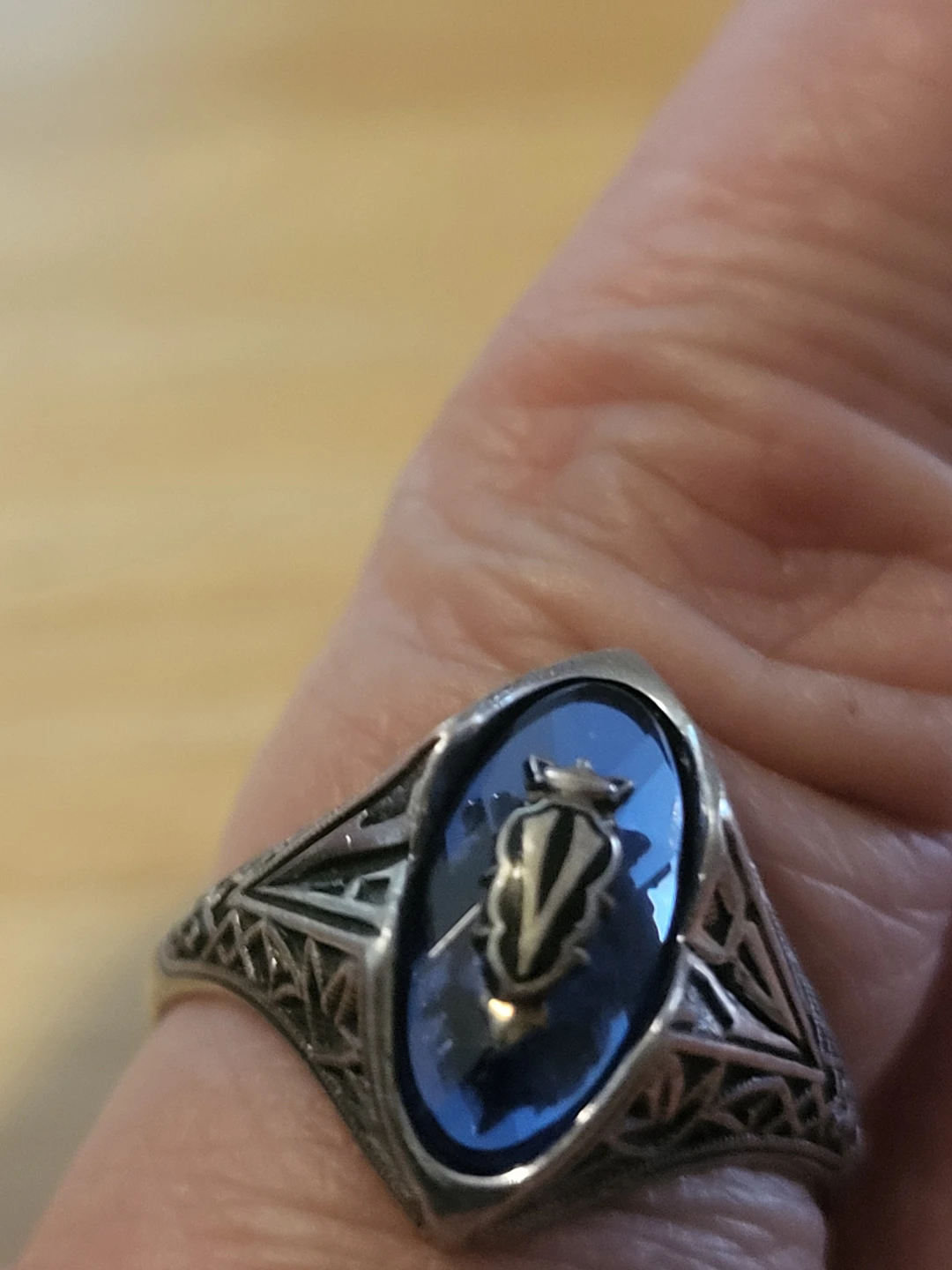 Argentus Sterling Silver Blue Stone Ring - photo 4
