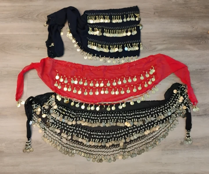 Belly Dance Hip Scarves with Coins