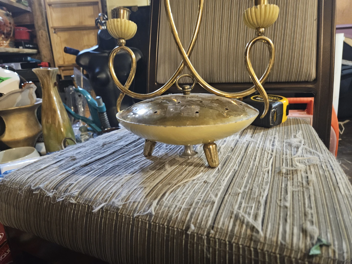 Brass Candelabra with Decorative Handles - photo 3