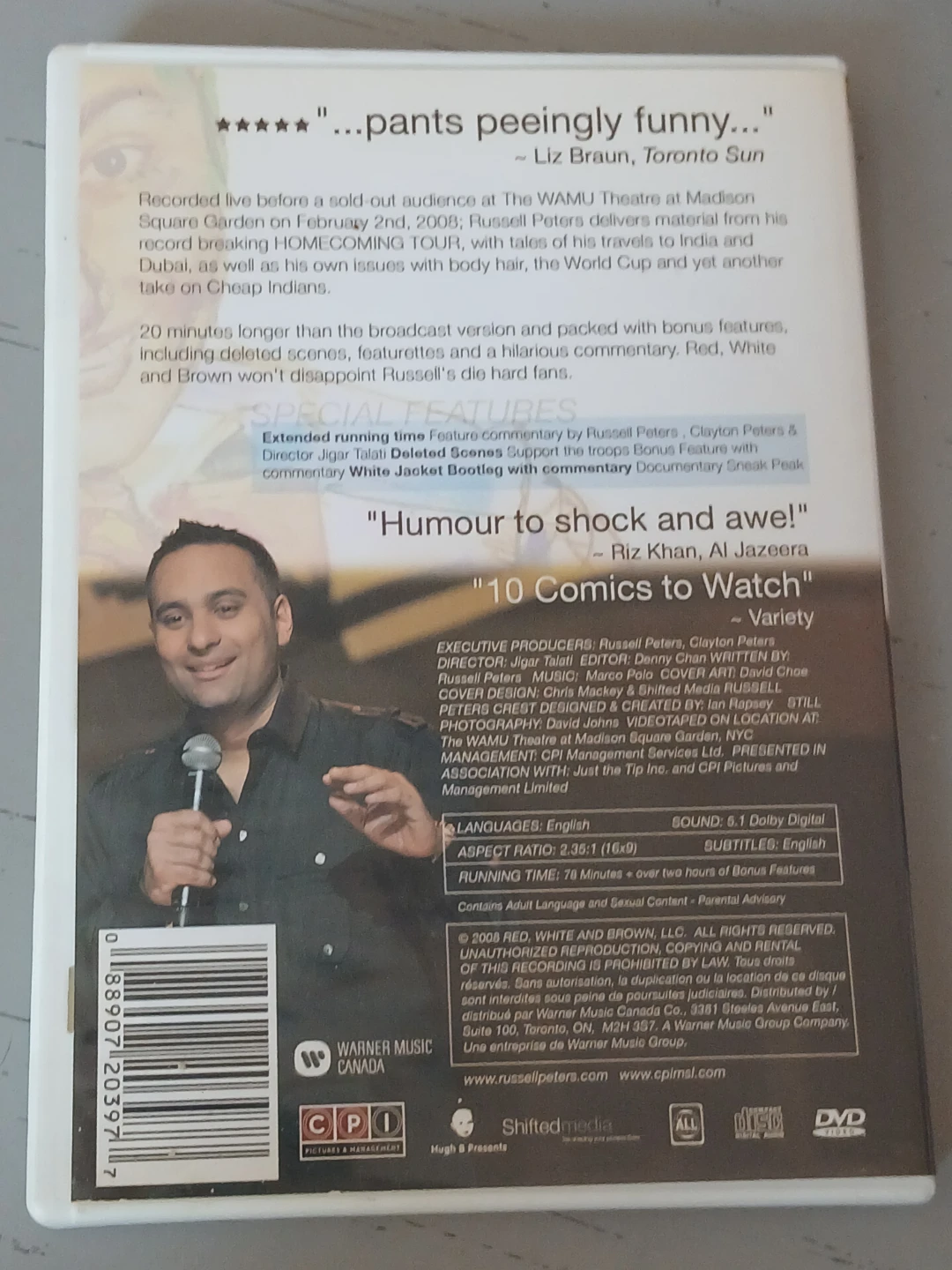 Russell Peters Red, White and Brown Special DVD/CD Combo - photo 3