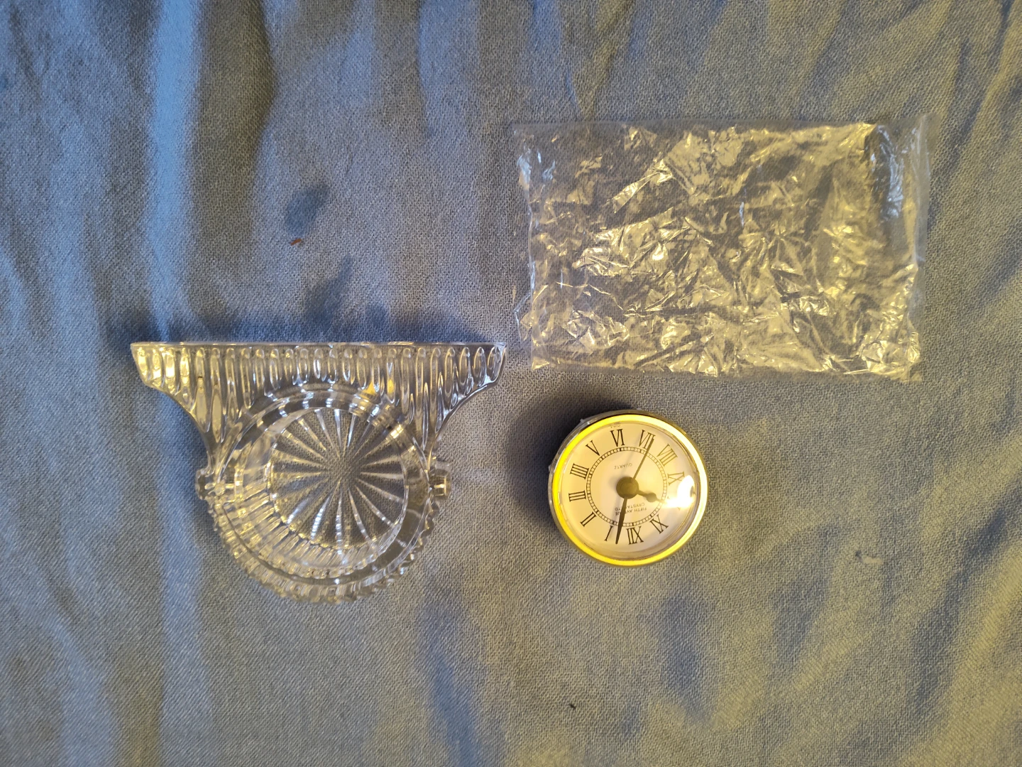 Crystal Clock with Roman Numerals Fifth ave